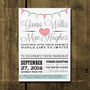 Vintage Bunting Wedding Invitation, thumbnail 1 of 9