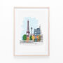 Personalised Paris Illustration, Eiffel Tower, thumbnail 4 of 7