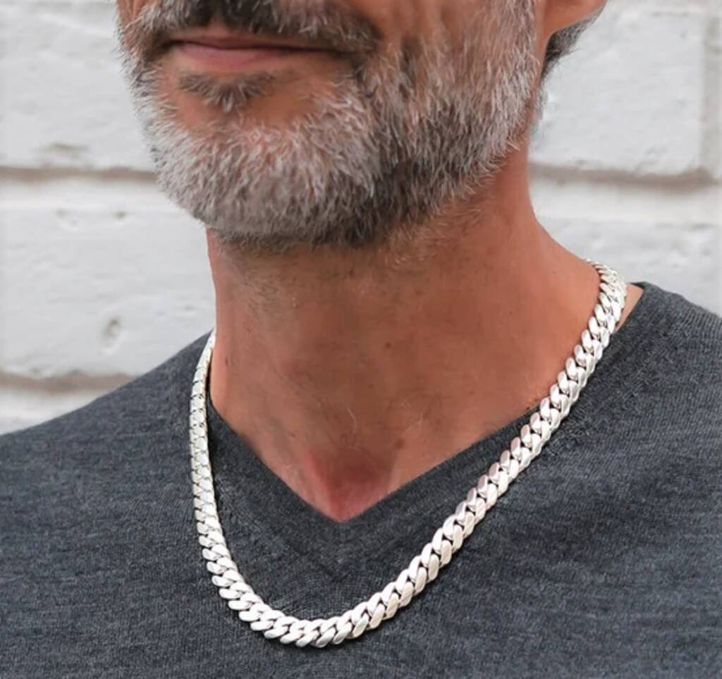 Mens Block Name Necklace with Curb Chain – Ari&Lia