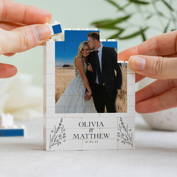 Personalised Wedding Photo Print Block For Couple, 6 of 10