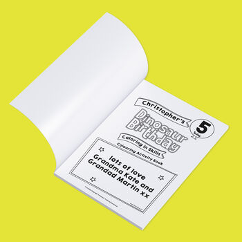 Personalised Dinosaur Birthday Colouring Book, 2 of 4