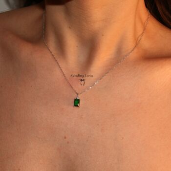 Emerald Earrings And Necklace Gift Set For Christmas, 2 of 7