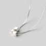 Sterling Silver Cube Bead Necklace, thumbnail 4 of 5