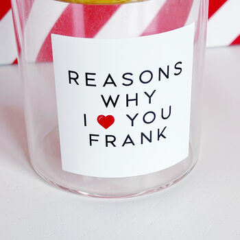 Personalised Reasons Why I Love You Jar, 3 of 8