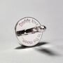 Personalised 60th Birthday Hidden Message Cufflinks Silver Plated, thumbnail 5 of 6