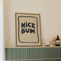 Nice Bum Bathroom Print, thumbnail 1 of 9