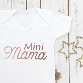 Mama And Mini Mama Rose Gold Sweatshirt Set, 4 of 6