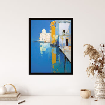 Reflections Of Venice Blue Yellow Bold Wall Art Print, 4 of 6