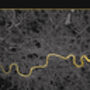London Triptych Map Screen Prints | Black And Gold, thumbnail 4 of 5