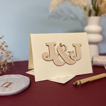 Personalised Entwined Letters Engagement Card, 2 of 12