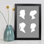 Contemporary Personalised Silhouette Portraits, thumbnail 9 of 11