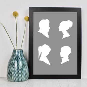 Contemporary Personalised Silhouette Portraits, 9 of 11
