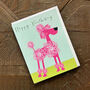 Mini Pink Poodle Birthday Card, thumbnail 1 of 3