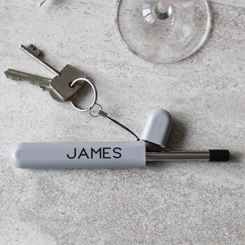 Personalised Eco Friendly Metal Straw Keyring For Him, 8 of 10