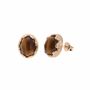 Tiger Eye Gemstone 18k Rose Gold Plated Earrings, thumbnail 3 of 4
