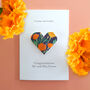 Personalised Floral Wedding Origami Heart Card, thumbnail 7 of 12