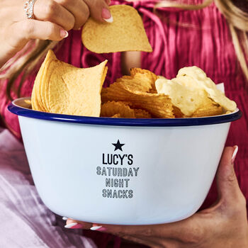 Personalised Saturday Night Snacks Bowl, 2 of 4