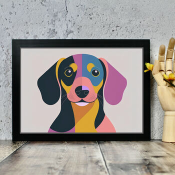 Dachshund Dog Portrait Illustration Art Print, 2 of 2