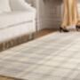 Hug Rug Eco Washable Isla Plaid Neutral, thumbnail 3 of 5