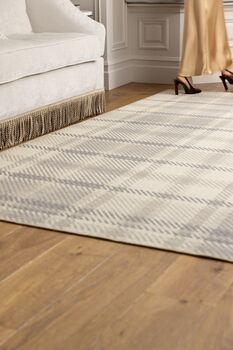 Hug Rug Eco Washable Isla Plaid Neutral, 3 of 5