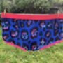 Ladies Boxer Shorts Blue Leopard Print, thumbnail 4 of 6