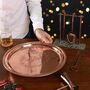 'Thankful' Etched Copper Lazy Susan Bar Tray, thumbnail 1 of 12