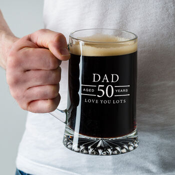 Personalised Engraved Beer Tankard Birthday Gift For Dad Him, 3 of 6