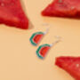 Make Your Own Watermelon Earrings Cross Stitch Kit, thumbnail 2 of 4