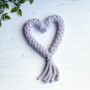 Lilac Heart Rope Dog Toy, thumbnail 2 of 7