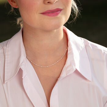 Sterling Silver Satellite Chain Necklace, 2 of 5