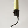 11th Anniversary Gift Tall Steel Elegant Taper Candle Holder. Hand Shaped Curved Handle Design, thumbnail 3 of 11