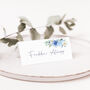 Wedding Place Cards Blue Floral, thumbnail 2 of 4