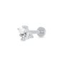 Pearl And Sparkle Single Flat Back Earring, thumbnail 6 of 7