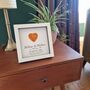 Personalised 7th Anniversary Gift Framed Copper Heart, thumbnail 5 of 6