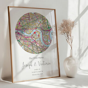 Our New Home Ordnance Survey Landranger Personalised Map Print New Home Gift, 6 of 12