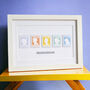Personalised Family Stamps Print, thumbnail 1 of 10