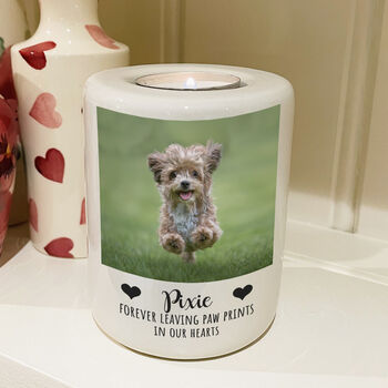 Personalised Pet Photo Memorial Tealight Holder, 2 of 2