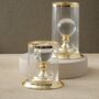 Handmade Glass Dome And Gold Candle Holder Set, thumbnail 1 of 3