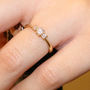 Triple Diamond Engagement Ring : Fairtrade Yellow Gold, thumbnail 2 of 11