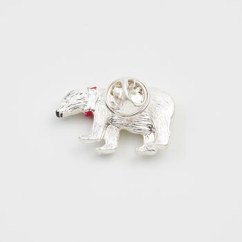 Cosy Polar Bear Enamel Brooch, 4 of 7