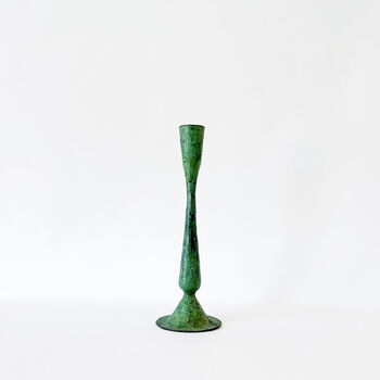 Verdigris Candle Holder, Shelley, 3 of 8