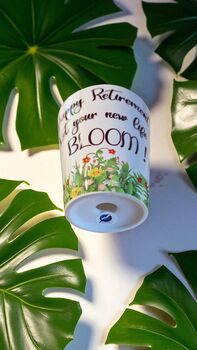 Happy Retirement Plant Pot – Let Your New Life Bloom – Ceramic Planter Gift, 8 of 10