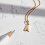 Gold Art Deco Initial Necklace, thumbnail 5 of 12