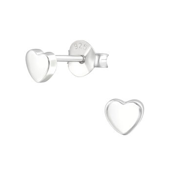 Valentine's Gift Tiny Silver Heart Studs In A Gift Tin, 2 of 10