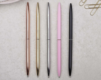 Slim Gold Metal Ballpoint Pen, 4 of 4