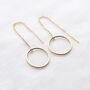 Circle Threader Earrings In 14k Gold Filled, thumbnail 2 of 6