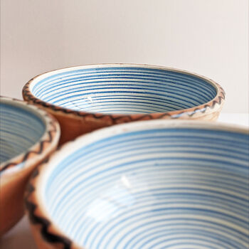 Handmade Blue Spiral Bowl, 8 of 12