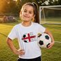 I Play Like A Lioness Kids Football T Shirt, thumbnail 1 of 6