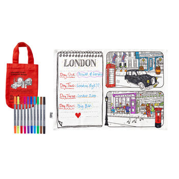 Map Of London Placemat Kit + 10 Pens, 5 of 7