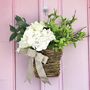 Hydrangea Vine Basket Spring Door Wreath, thumbnail 3 of 8